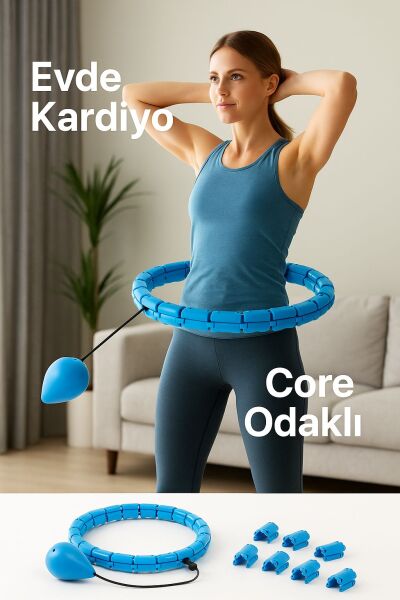 Akıllı Hula Hoop Çemberi 24 Bölüm Parça Fitness Spor Zayıflama Egzersiz Halkası