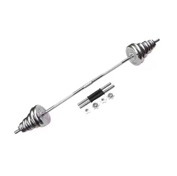 50 kg Çantalı Krom Dambıl Seti Döküm Plaka Ve Bar Seti