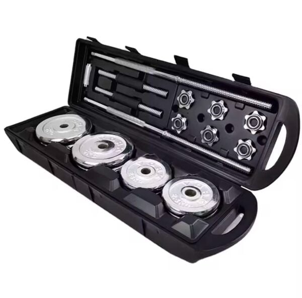 50 kg Çantalı Krom Dambıl Seti Döküm Plaka Ve Bar Seti