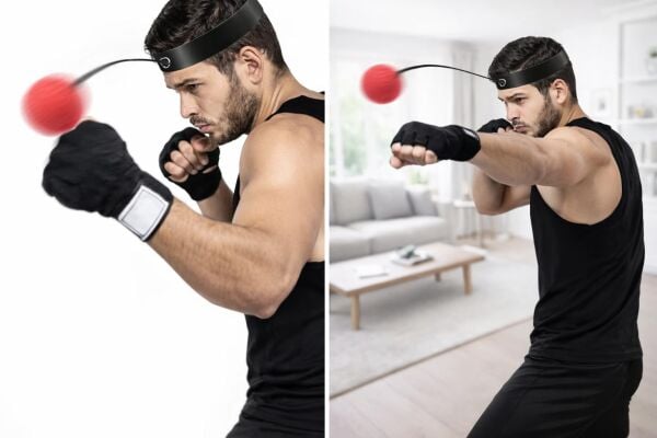 Boks Refleks Topu – Ayarlanabilir Kafa Bandı + Elastik İp