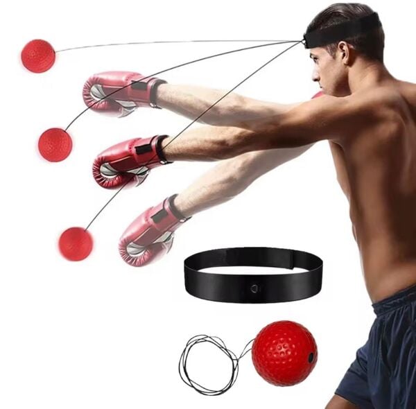 Boks Refleks Topu – Ayarlanabilir Kafa Bandı + Elastik İp