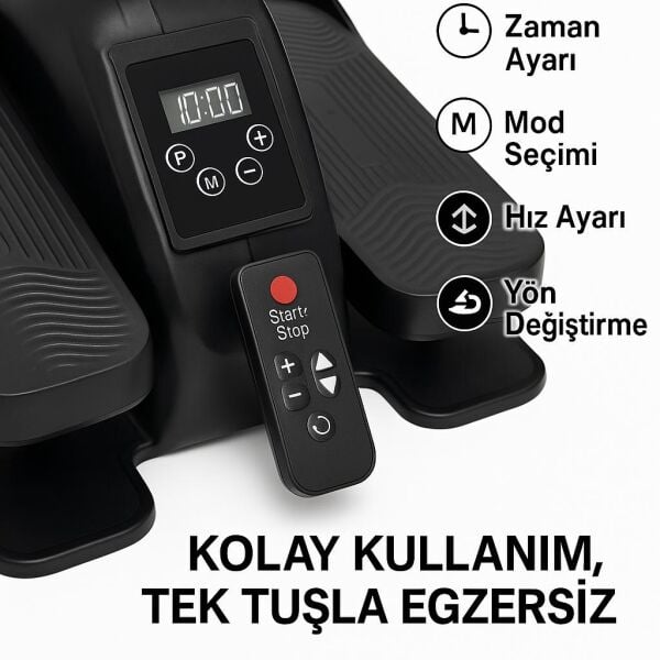 Vibrolegs Eliptik Kondisyon Bisikleti - Egzersiz Aleti - Şık Tasarım - Ayak Masaj Aleti
