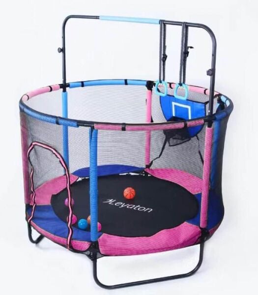Çocuk Trambolini 150 Cm 60 Inç Güvenlik Fileli Ekstra Hediyeli Büyük Boy 5 Ft